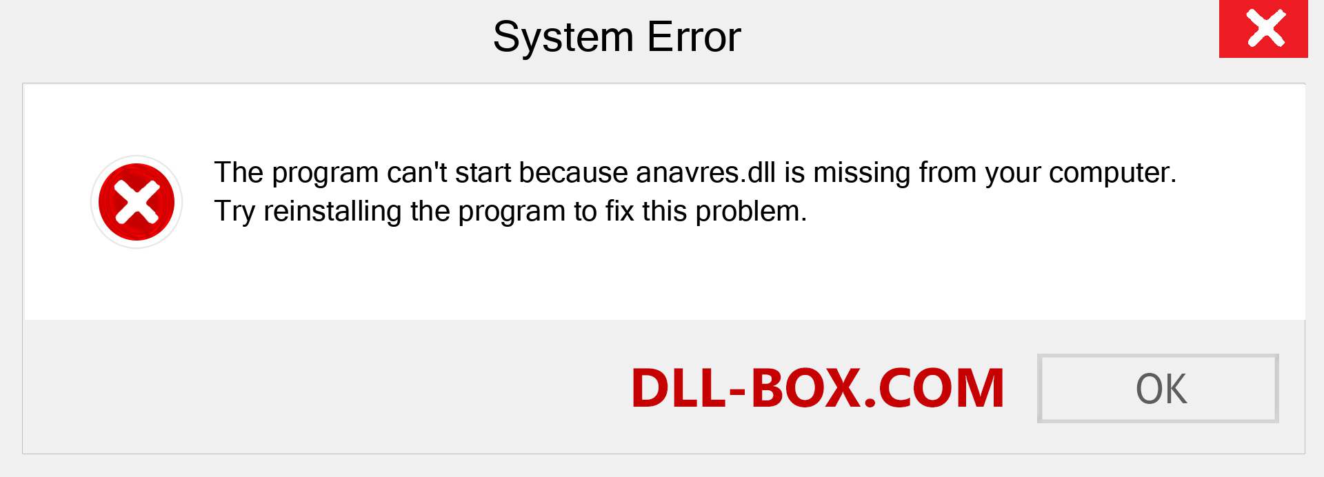  anavres.dll file is missing?. Download for Windows 7, 8, 10 - Fix  anavres dll Missing Error on Windows, photos, images